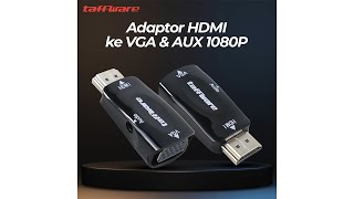 Pratinjau video produk Taffware Adaptor HDMI ke VGA & AUX 1080P - S-PC-0389