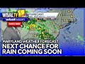 Good chance for rain coming Wednesday to Maryland. Tony shows when