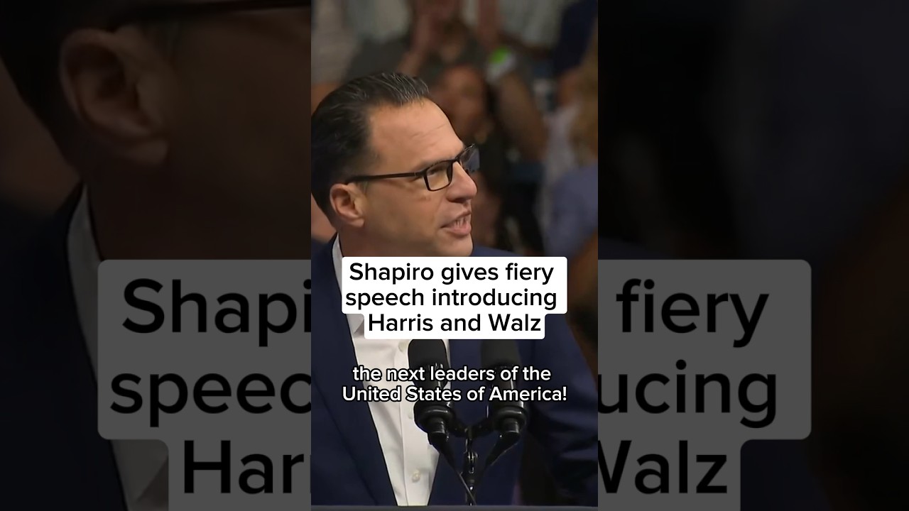 Shapiro gives fiery speech introducing Harris and Walz