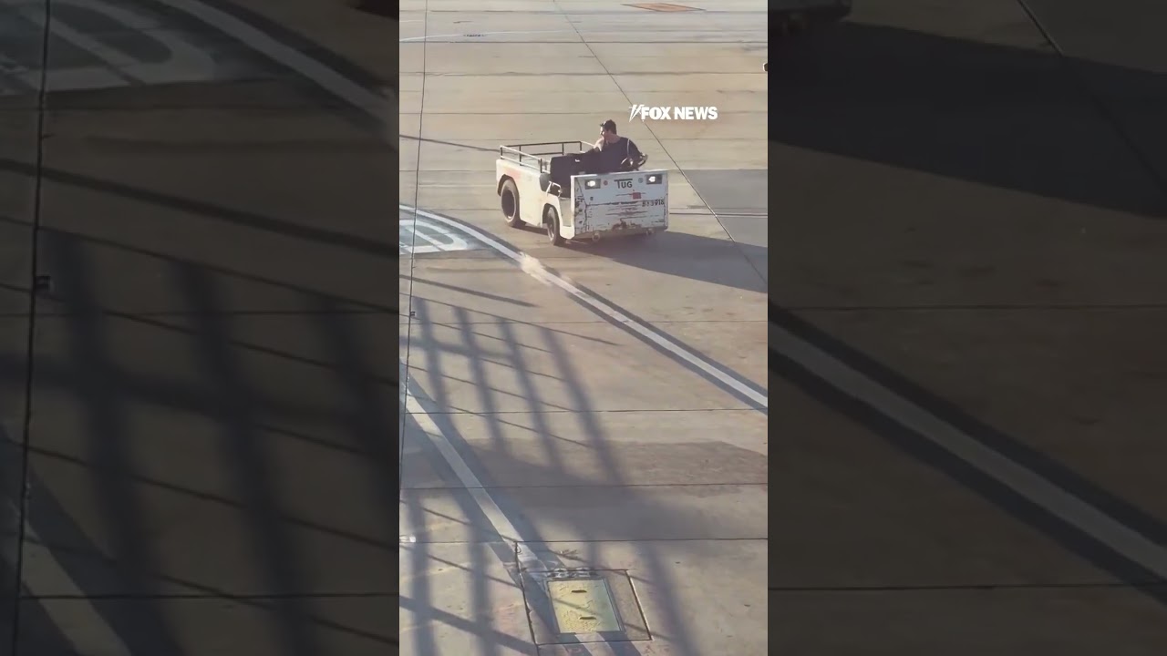 WILD airport joyride comes dangerously close to plane