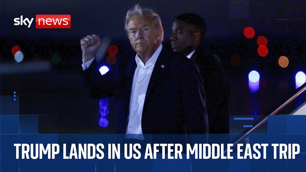 Trump touches down in US after signing 'historic' Gaza peace deal