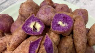 Bánh khoai mỡ nhân phô mai , vừa dẻo vừa béo là món ăn mà bạn không nên bỏ qua nha | Bếp của Gió
