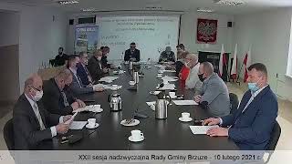 XXII sesja nadzwyczajna Rady Gminy Brzuze - 10 lutego 2021 r.