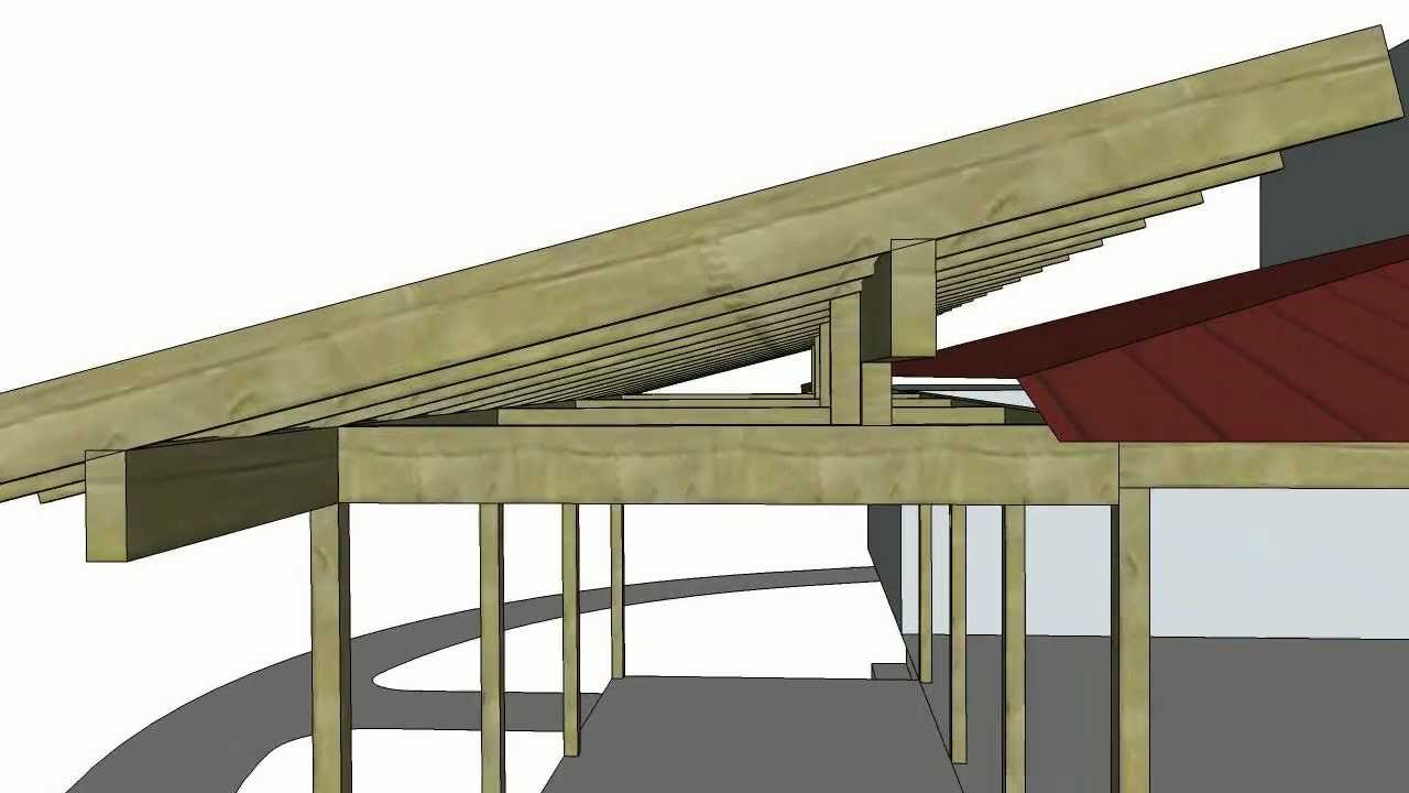 porch roof addition, SketchUp animation (1216) YouTube