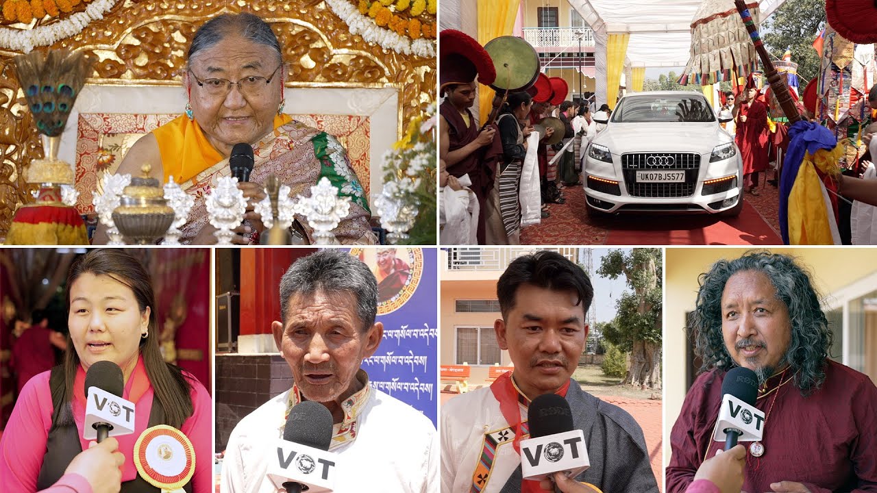 Residents of Sakya Puruwala settlement offers ‘Gyaton Tenshug’ to Sakya Gongma Trichen Rinpoche