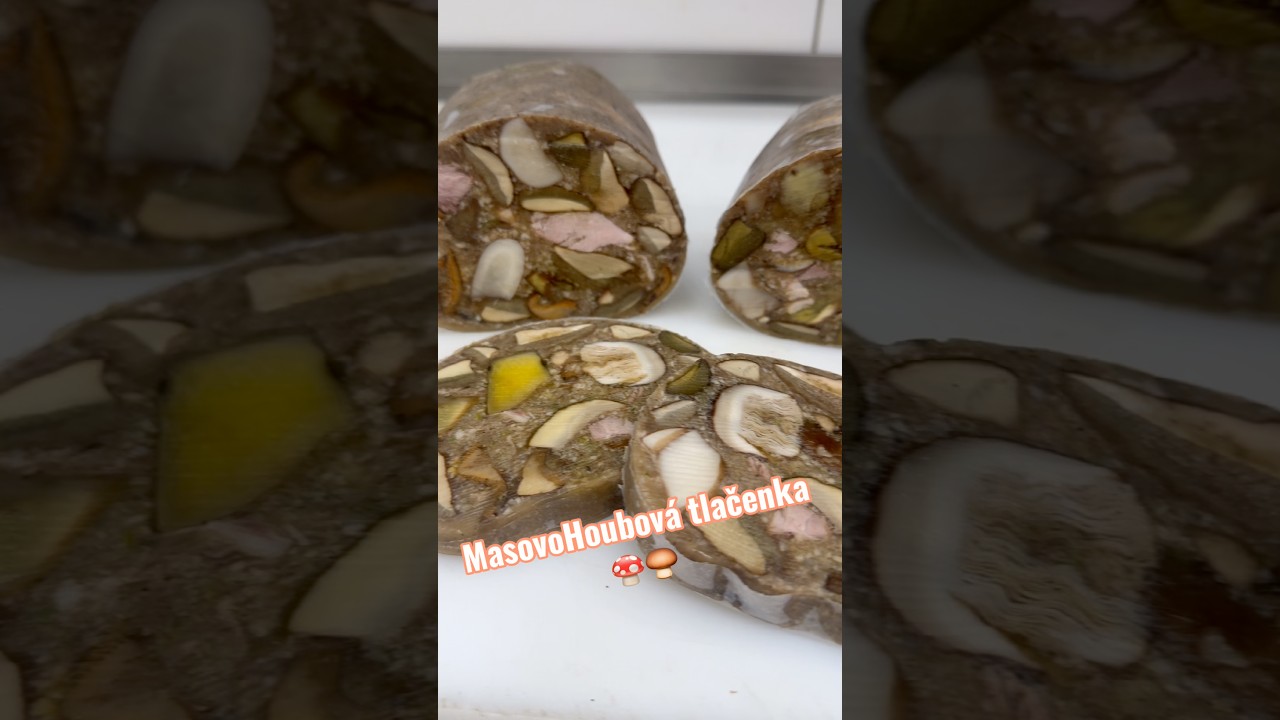 Houbová tlačenka, recept ve videu #maso #houby