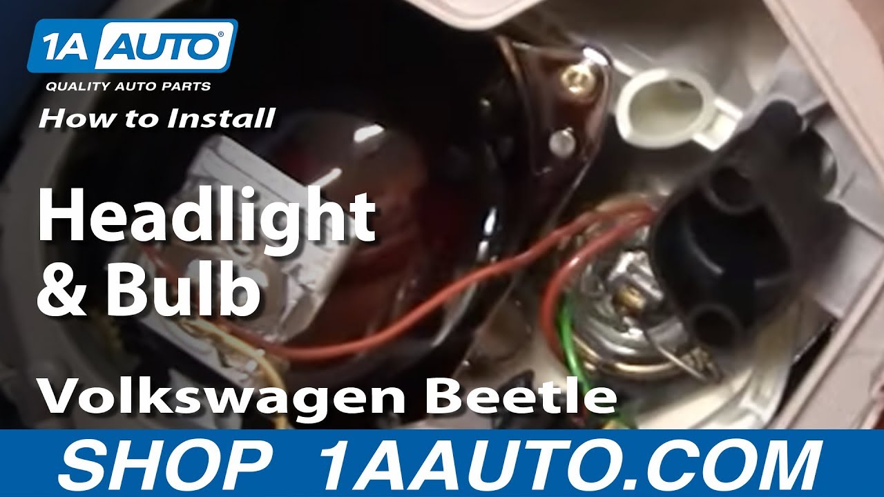 How To Install Replace Headlight and Bulb Volkswagen ... auto marker lights wiring 