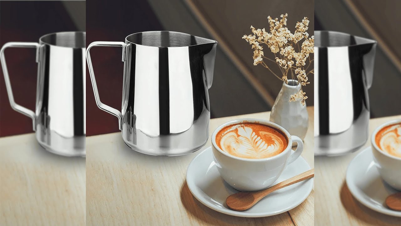 One Two Cups Milk Jug Cangkir Latte Art Espresso Stainless Steel 350ml - DR-360 Pratinjau video produk One Two Cups Milk Jug Cangkir Latte Art Espresso Stainless Steel 350ml - DR-360