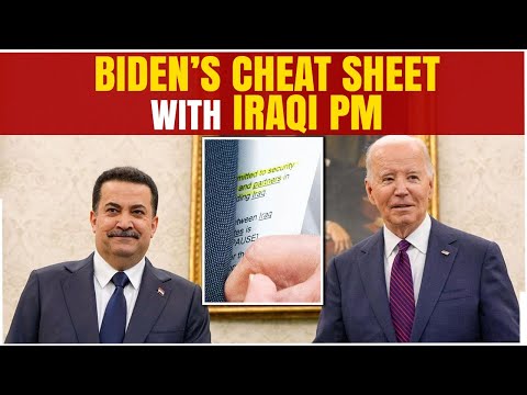 Biden Seen Using Cheat Sheet with Written Remarks in Meeting with Iraqi PM, Video Viral