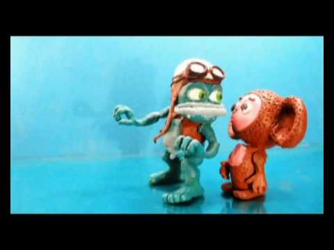 Ceburashka vs. Frog (Clay Crazy Frog)