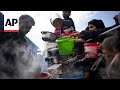 Charities cook for displaced people in Gaza