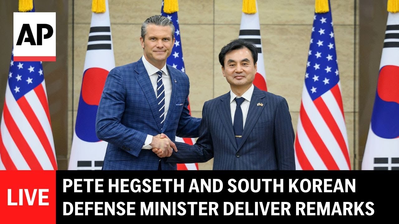 LIVE: Pete Hegseth and South Korean defense minister speak after meeting in Seoul