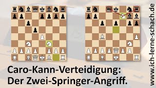 Caro-Kann-Verteidigung: Der Zwei-Springer-Angriff.
