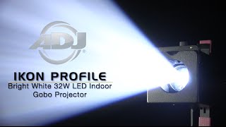 ADJ American DJ IKON PROFILE Bright White Indoor DMX Gobo Projector in action - learn more