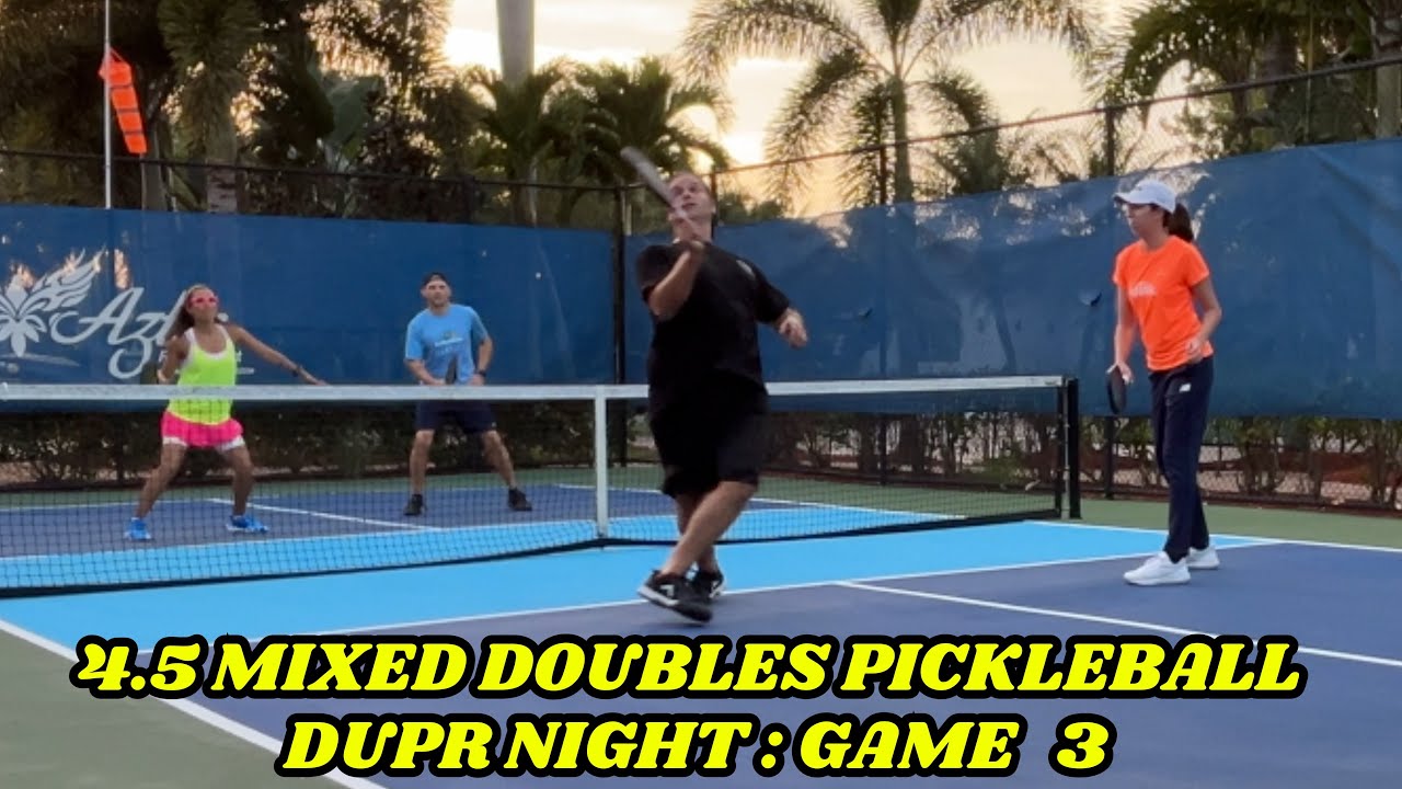 4.5 Mixed Doubles Pickleball | Matt & Alina vs Steve & Fab | Game 3 | Aztec RV Resort | Florida