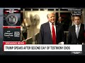 Im restricted because I have a gag order: Trump speaks after second day of testimony wraps(CNN) - 08:16 min - News - Video
