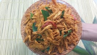 Gà Xé Cay - Cách làm khô gà xé cay lá Chanh cực  ngon