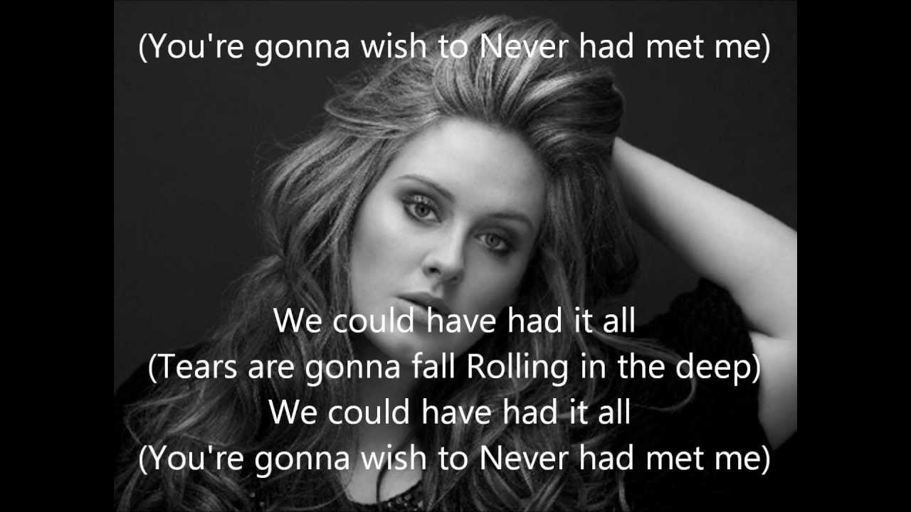 Adele Rolling In The Deep Tekst Adele Rolling in the Deep - Lyrics - YouTube