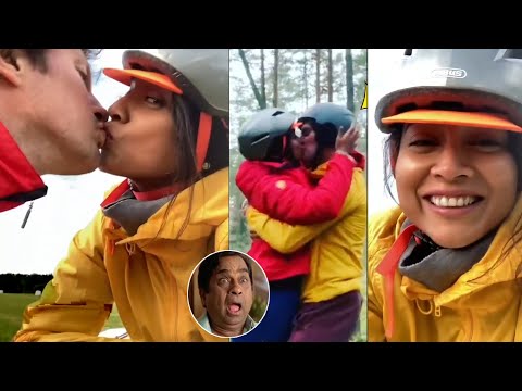 Shriya Saran kisses her husband Andrei Koscheev, video goes viral Shriya Saran kisses her husband Andrei Koscheev, video goes viral
