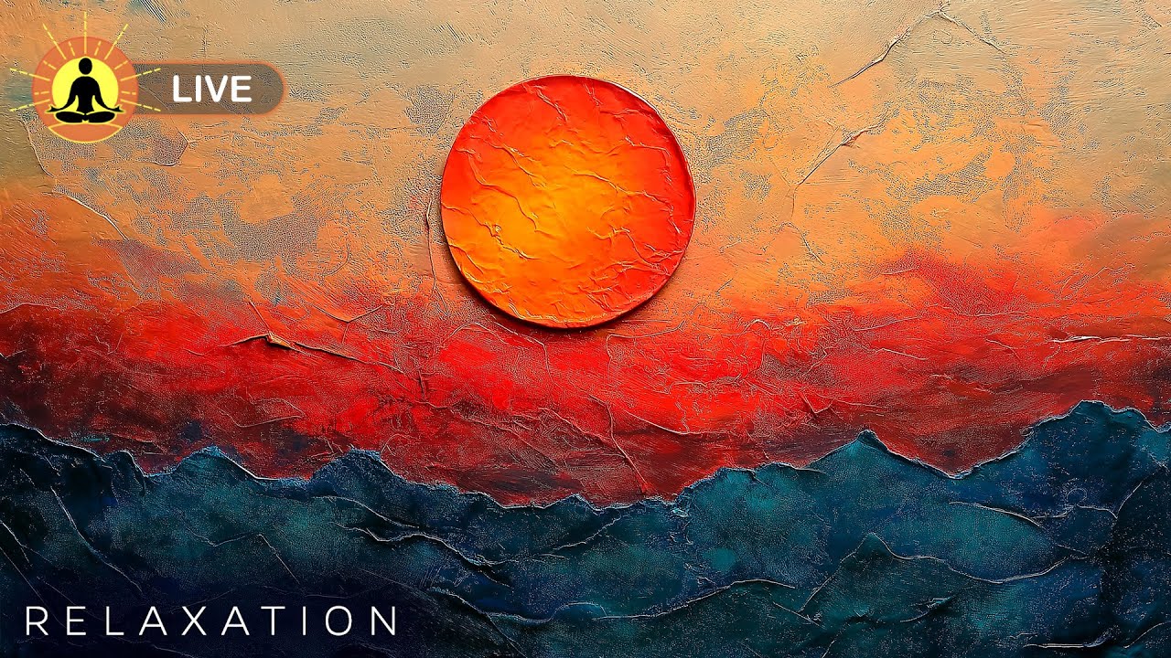 🔴 24 Hours of Relaxing Sleep Music 🌙3454: Soothing RED MOON Sleeping Music | Deep Sleep Meditation