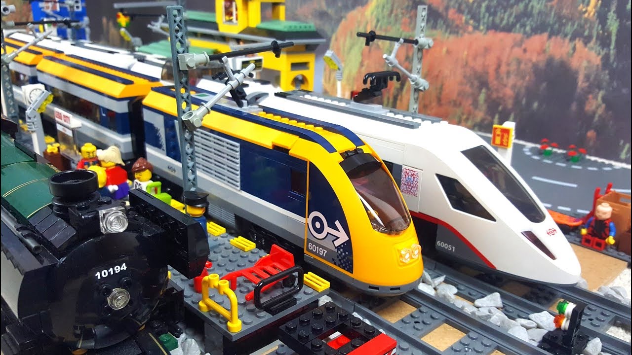 Поезд сити. LEGO Train 60051. Лего Сити поезд 2022. Лего поезд Интерсити экспресс. Лего поезд 2018.