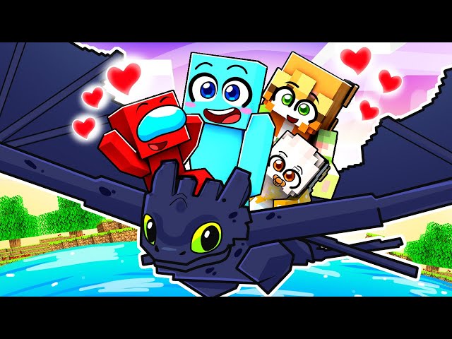 Tenemos Una FAMILIA de Como ENTRENAR a Tu DRAGÓN en Minecraft!