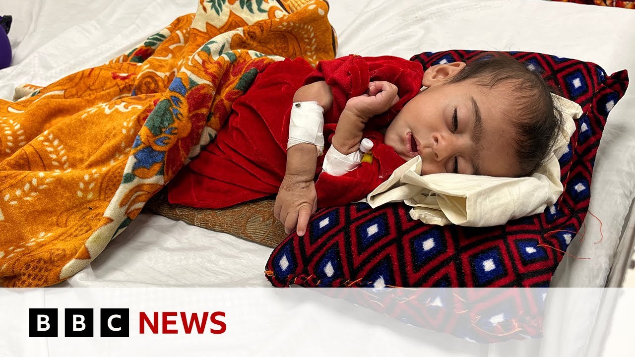 Afghanistan hospital struggling to save starving babies | BBC News