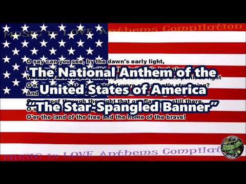 United States National Anthem with music, vocal and lyrics, Abridge Version