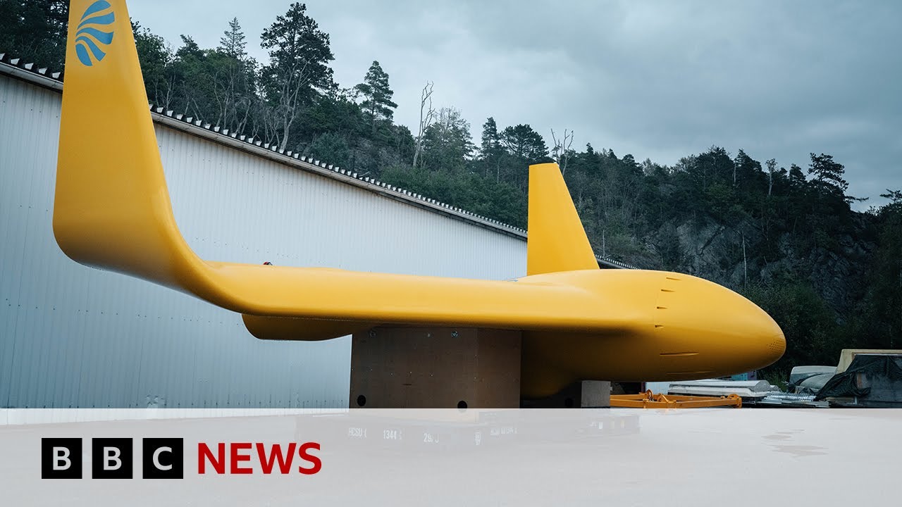 The underwater 'kites' generating electricity as they move | BBC News