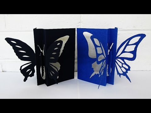 Butterfly card - learn how to make this butterfly paper craft from a template - EzyCraft