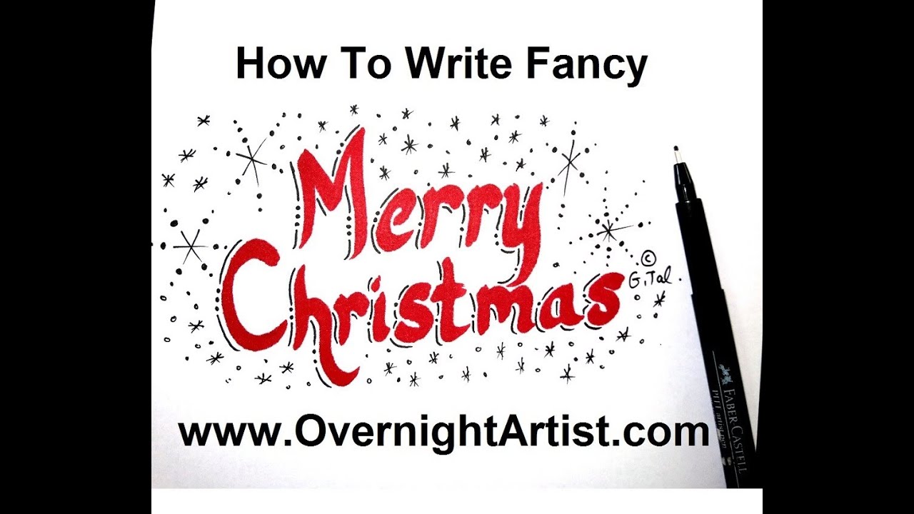 How To Write Merry Christmas Calligraphy Style YouTube