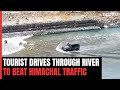 Tourist Drives Thar SUV Through River To Beat Himachal Traffic Jam