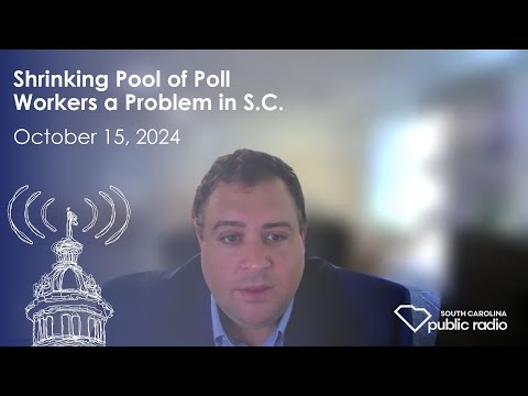 screenshot of youtube video titled Shrinking Pool of Poll Workers a Problem in S.C. | South Carolina Lede