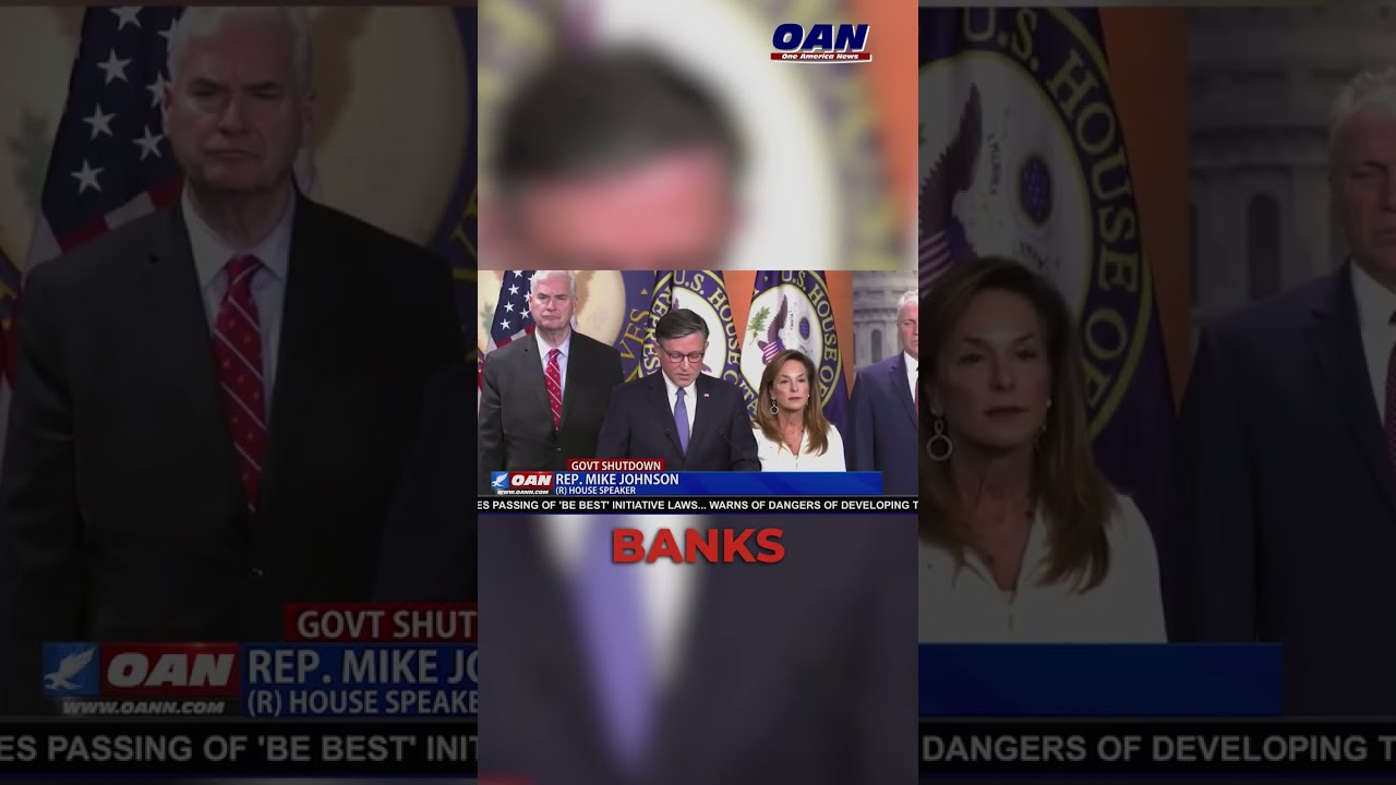 Speaker Mike Johnson blames Democrats for the government shutdown