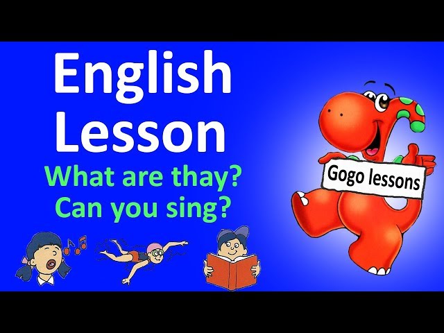 English Lesson 3 - What are they? Can you sing? Action verbs | ENGLISH FOR CHILDREN