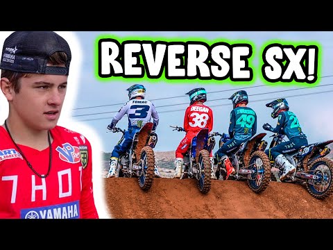 RIDING A SUPERCROSS TRACK BACKWARDS!! Star Yamaha