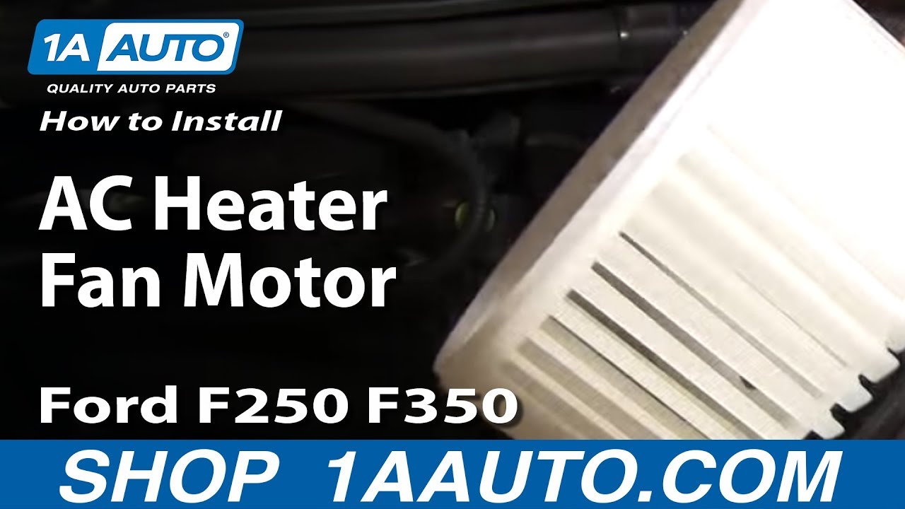 How To Install Replace AC Heater Fan Motor 99-07 Ford F250 ... 1997 mercury cougar fuse box diagram 