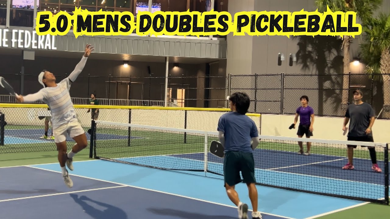 5.0 Mens Doubles Pickleball | Matt & Xander vs Derrick & Nico | Holiday Park | Florida | Game 1