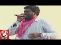 Folk singer Sai Chand sings at TRS public meet in Warangal
