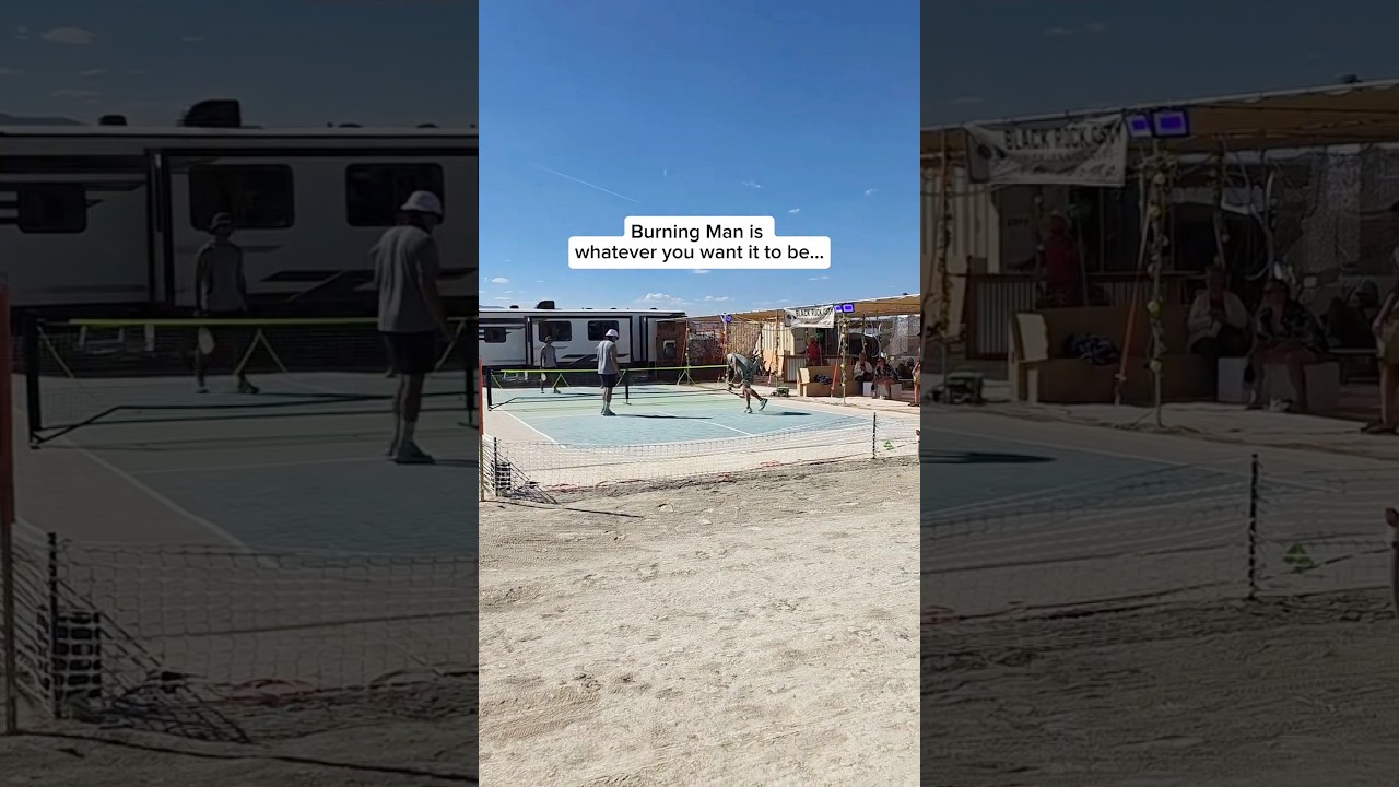 Pickleball at Burning Man 🔥🧍🏽‍♂️