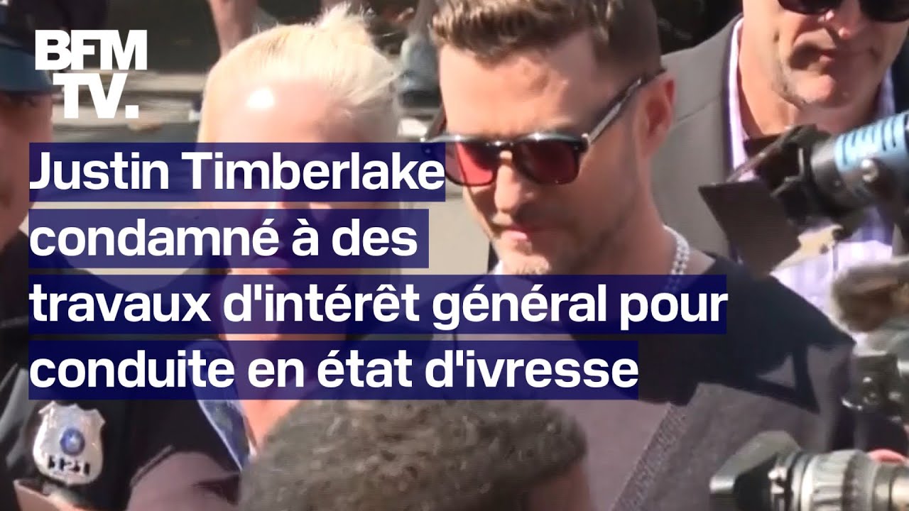 Justin Timberlake condamné à des travaux d'intérêt général pour conduite en état d'ivresse