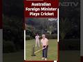 Australian Foreign Minister Plays Cricket With Young Cricketers