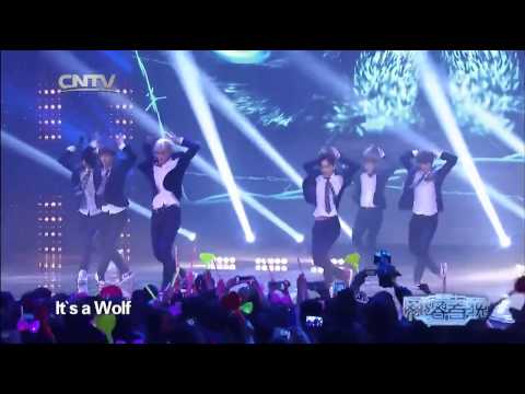 K POP EXO M Growl + Wolf China LIVE 20140130