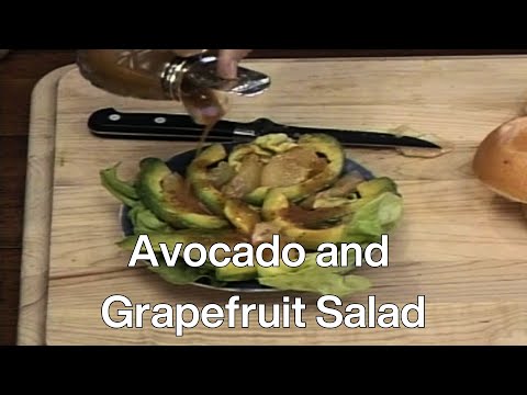 screenshot of youtube video titled Avocado and Grapefruit Salad | Entertaining at the College of Charleston (1999)