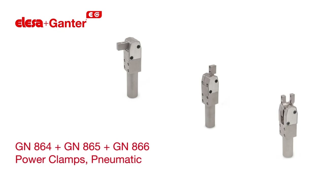 Pneumatic Power Clamps from Elesa+Ganter video