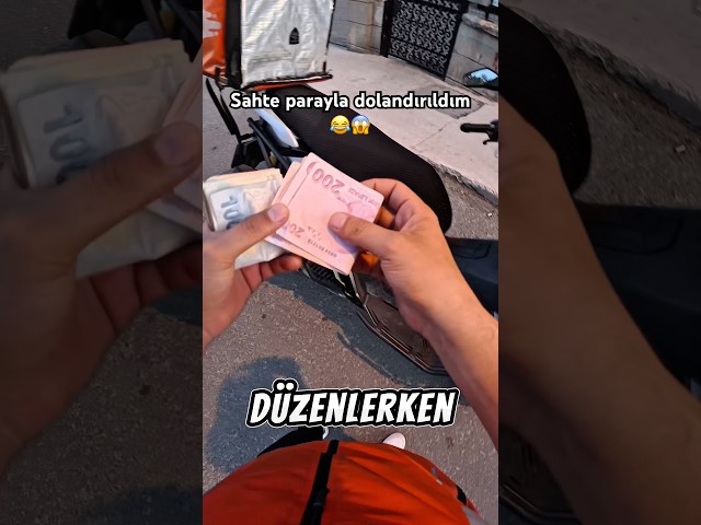 Müşteri sahte parayla dolandırdı 😱😂 #shorts #tiktok #motovlog #viral #fyp #reels #keşfet #kurye