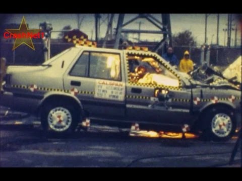 فيديو اختبارات التصادم هيونداي اكسيل 4 أبواب 1989-1994