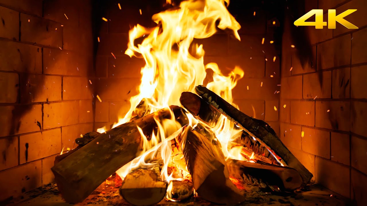 🔥 The MOST Calming FIREPLACE with Tranquil FIRE Glow & RUSTLING Flames for RESTFUL Night SLEEP