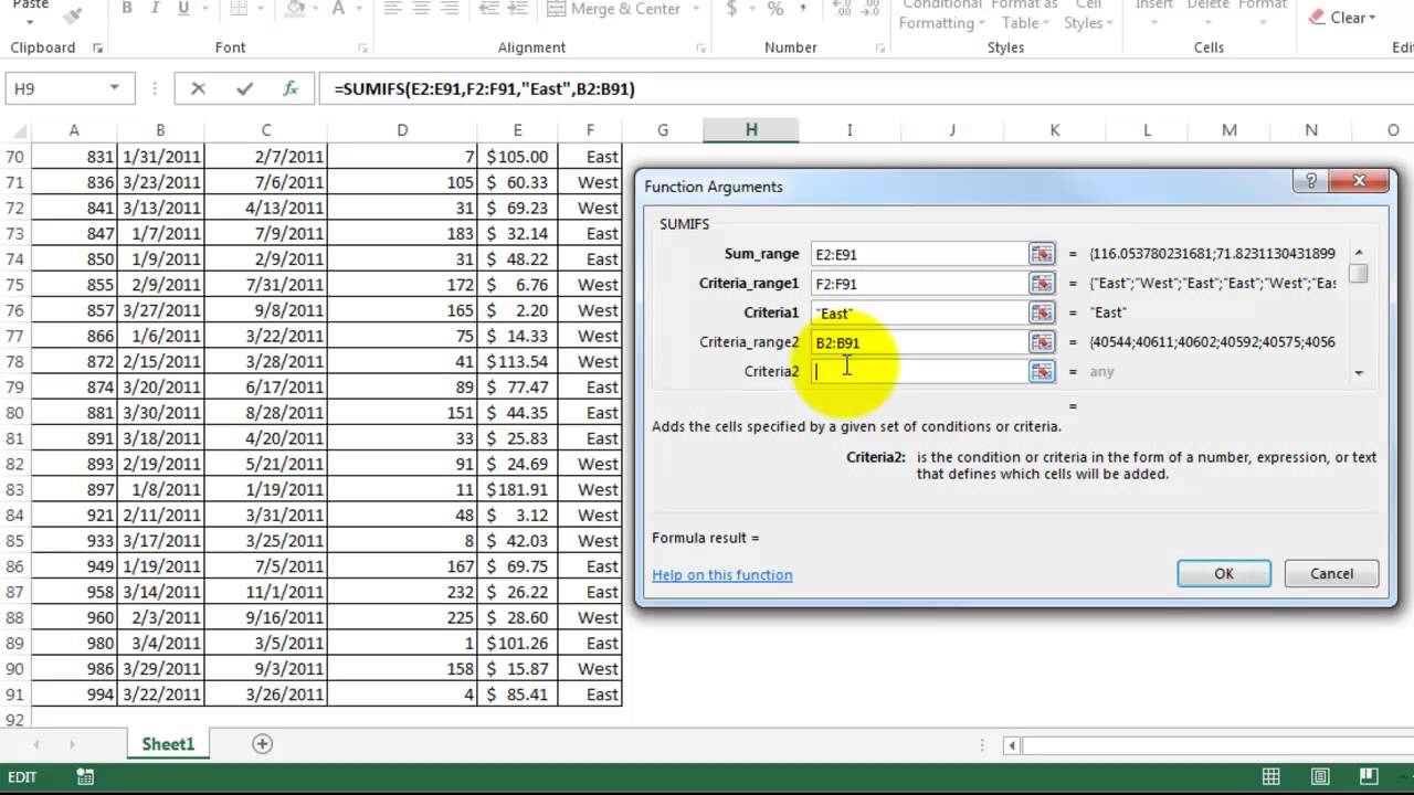Excel Sumif And Sumifs Functions Youtube 6888