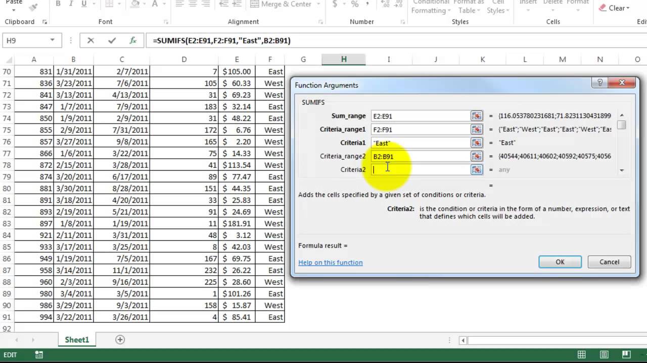 How To Use Sumif In Excel